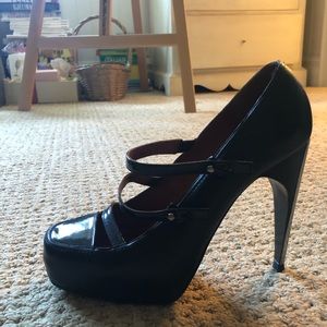 Lanvin Leather Heeled Mary Janes